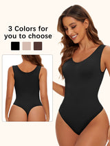 Seamless Thong Shapewear Bodysuit – Firm Tummy Control Fajas Body Shaper for Women