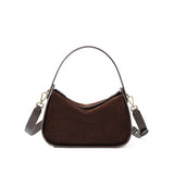 2025 New Suede Leather Crossbody Bag Unique Design Shoulder Pack Women Work Commuting Handbag Urban Beauty Box Tote Messenger
