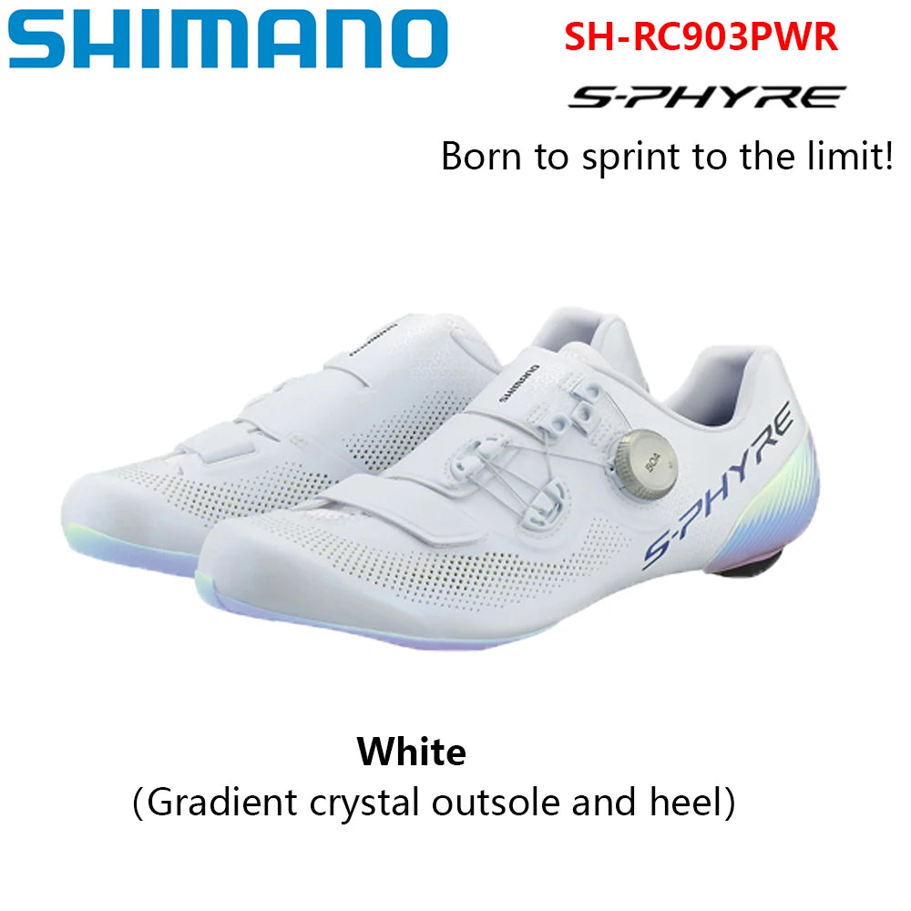 SHIMANO SH-RC903 Road Bike Shoes RC9 RC903PWR S-PHYRE Road Bike Self-locking Shoes Competition Carbon Fiber Bottom Cycling Shoes