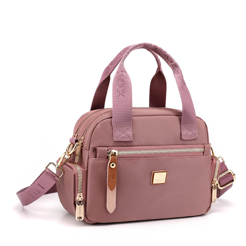 High Quality Fabric Women Shoulder Bag Pretty Style Gilrs Shopping Messenger Bag Fashion Casual Double Layers Women Handbag