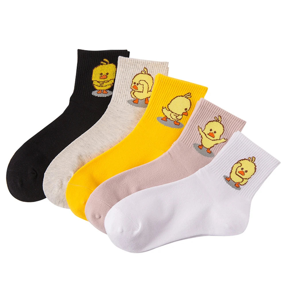 Dancing Duck Cartoon Art Socks