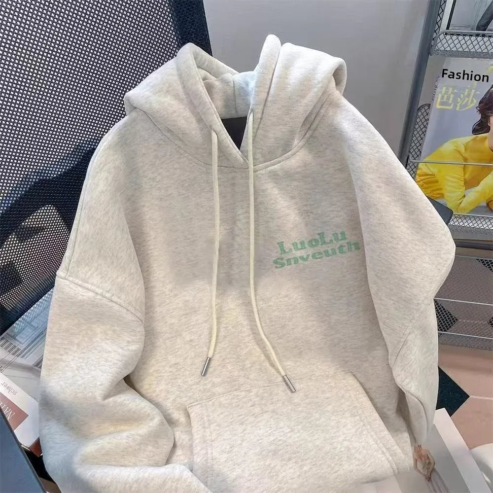 Women’s Oversized American Print Hoodie