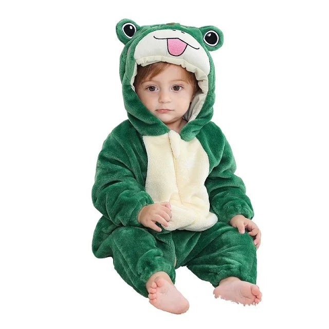 Plush Hooded Baby Winter Romper
