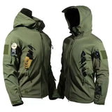 Men's Fleece Tactical Parka & Cargo Jacket Set