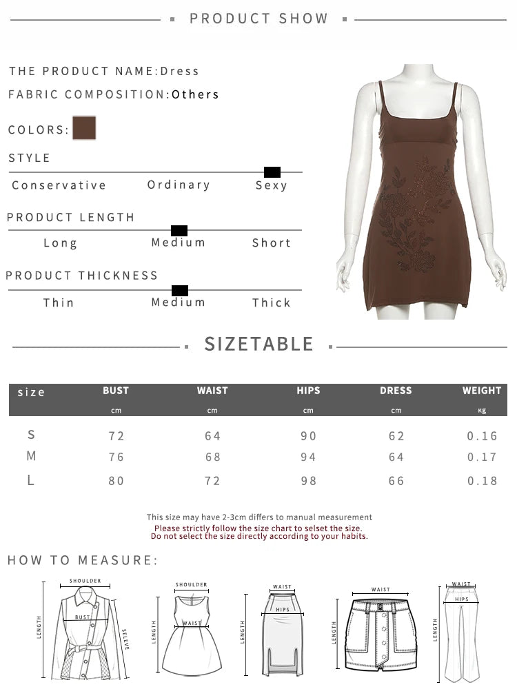 Floral Rhinestone Backless Mini Dress
