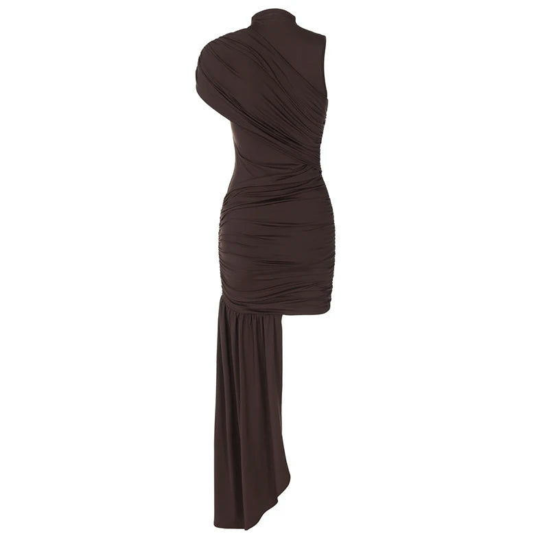 Elegant Ruched Sleeveless Mini Dress