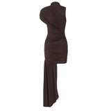 Elegant Ruched Sleeveless Mini Dress