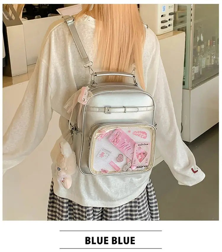 New Women Fashion Casual Backpack Preppy Style One Shoulder Crossbody Handbag Original Niche Design Girl Ulzzang Ita Bag