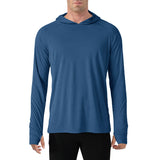 TACVASEN Men's Quick-Dry Long Sleeve Hooded T-Shirt