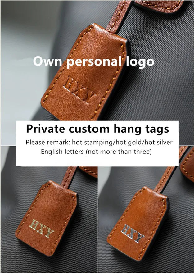 Zipper Tote Bags For Women Nylon With Real Leather Handbag High Quality Single Shoulder Bag