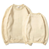 Korean Fashion Men's Round Neck Sweatshirts Autumn Long Sleeves Vacation Pullovers Tops Casual Popular Man Solid Sweat Shirts
