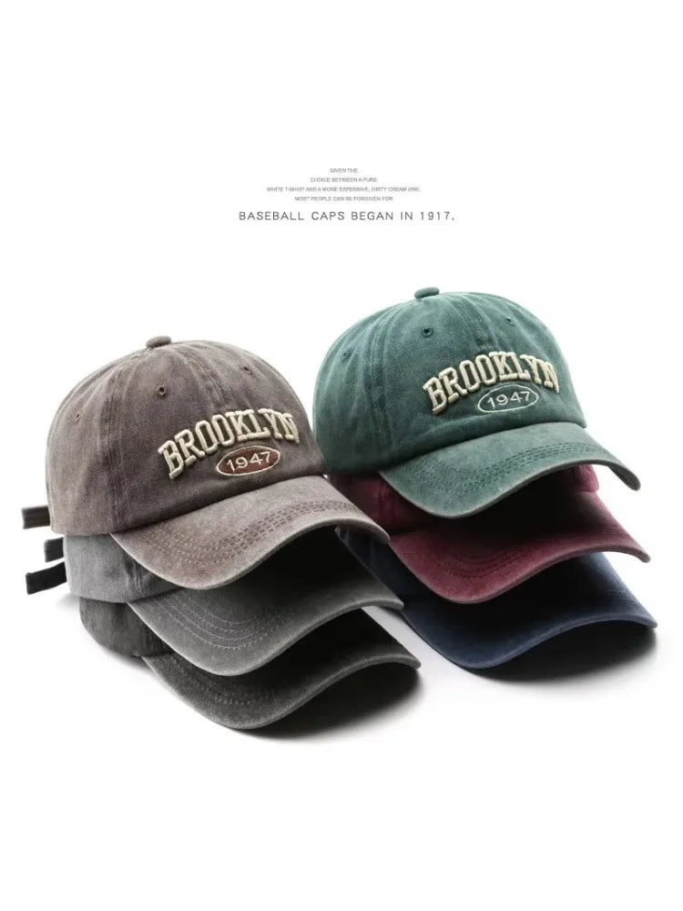 Retro Brooklyn Letter Embroidery Baseball Cap