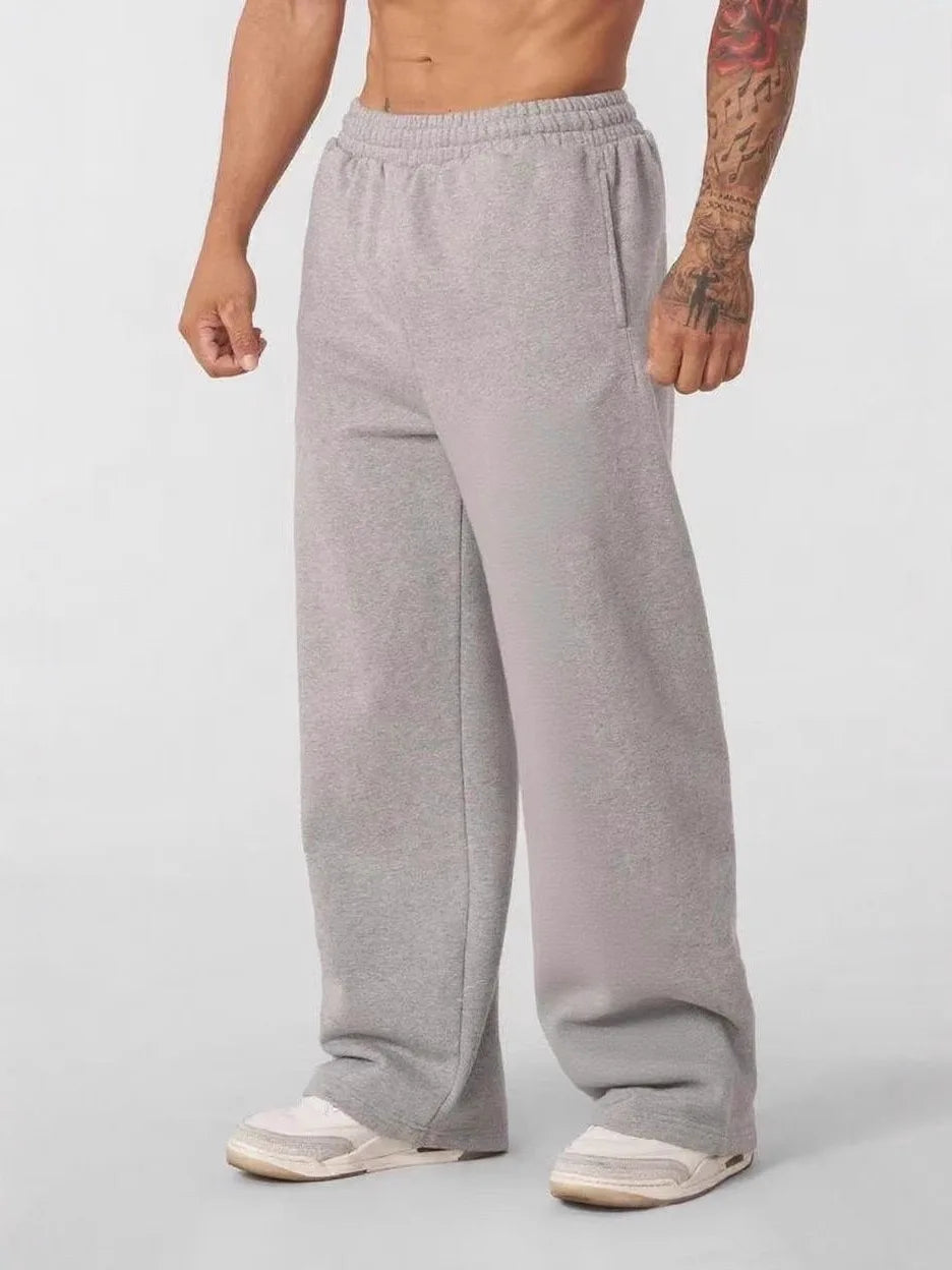 Men’s Loose Straight-Leg Fleece Basketball Pants