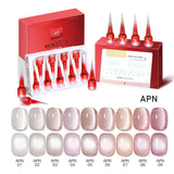 AS 9 Colors Magnetic Cat Eye Gel Nail Polish Set Jelly Pink UV LED Soak Off Gel Varnish Crystal Red Cat Gel Lacquer With Display