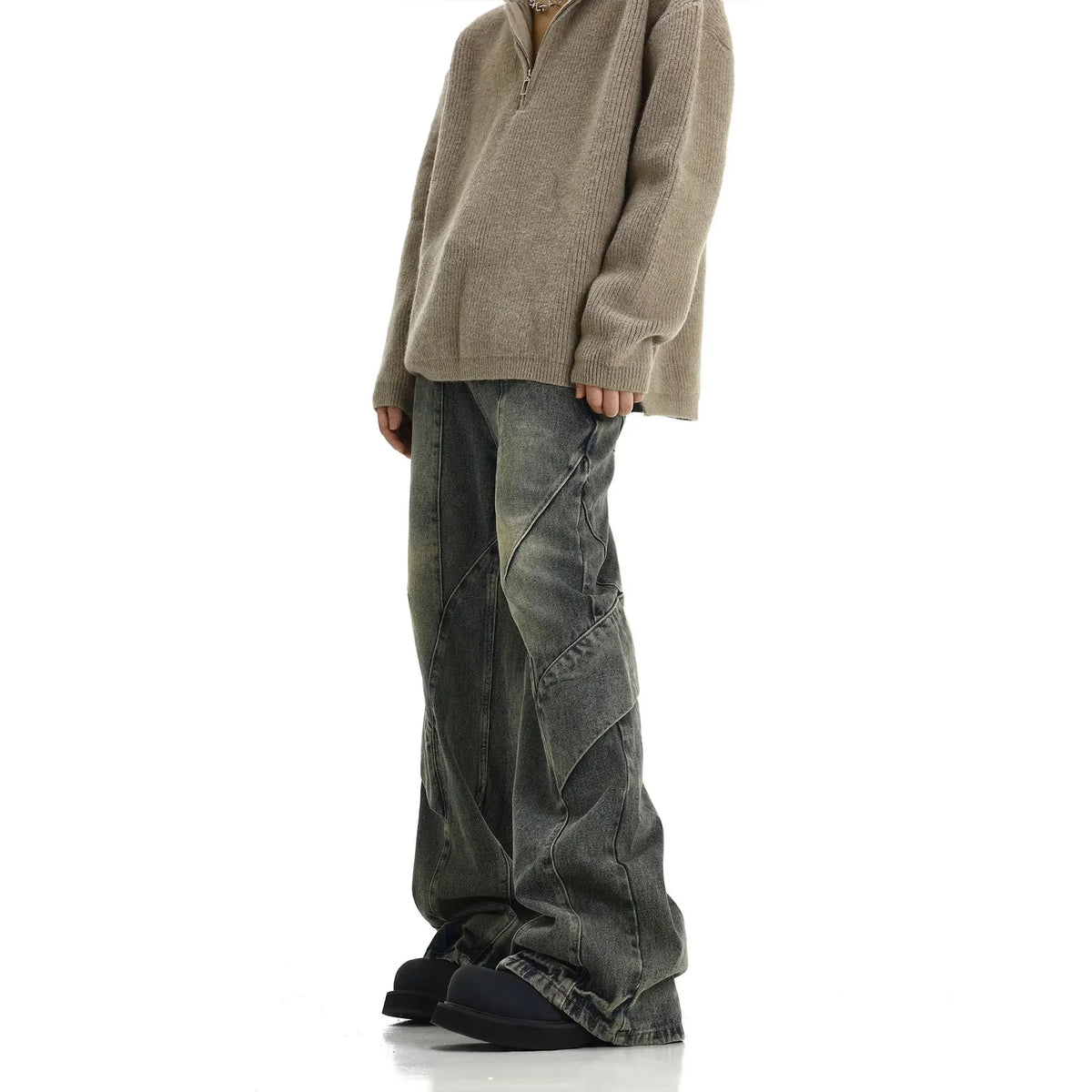 Men’s Relaxed Wide-Leg Denim Jeans