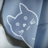 Japanese Style Cat Print Patchwork Hoodie