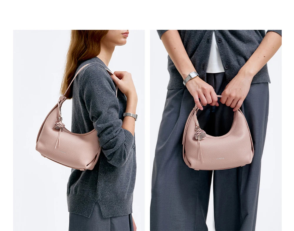 LA FESTIN Original Handbag Women New Shoulder Bags Fashion Half Moon Bag Crossbody Bag Luxury Brand Bags Ladies Leather Bag