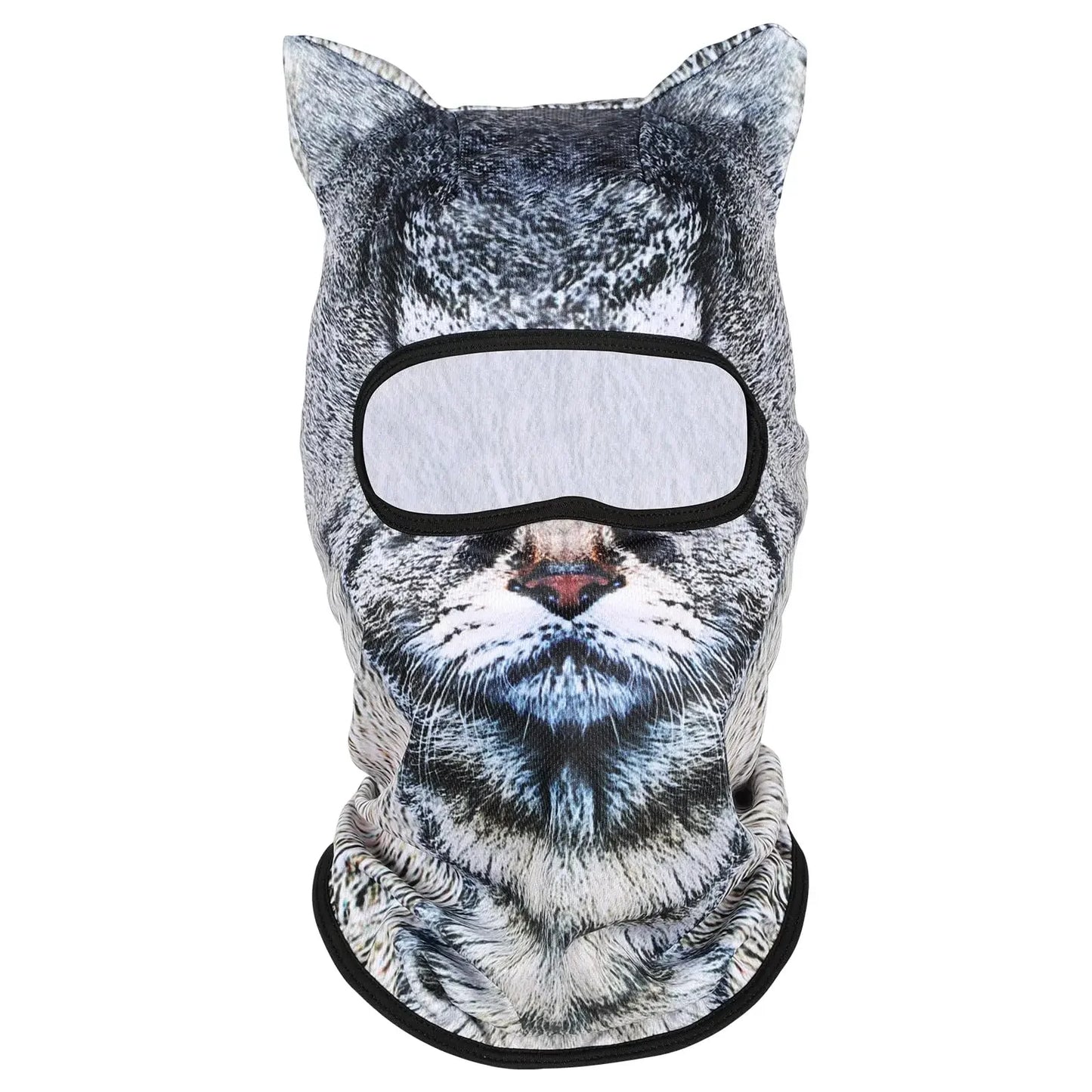 3D Cat Ski Balaclava – Animal Face Covering Hood