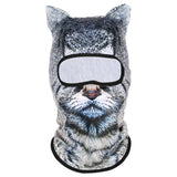 3D Cat Ski Balaclava – Animal Face Covering Hood