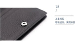Dropshipping Custom Name Genuine Leather Men Women Business Card Holder Bifold Credit Card Case With ID Window