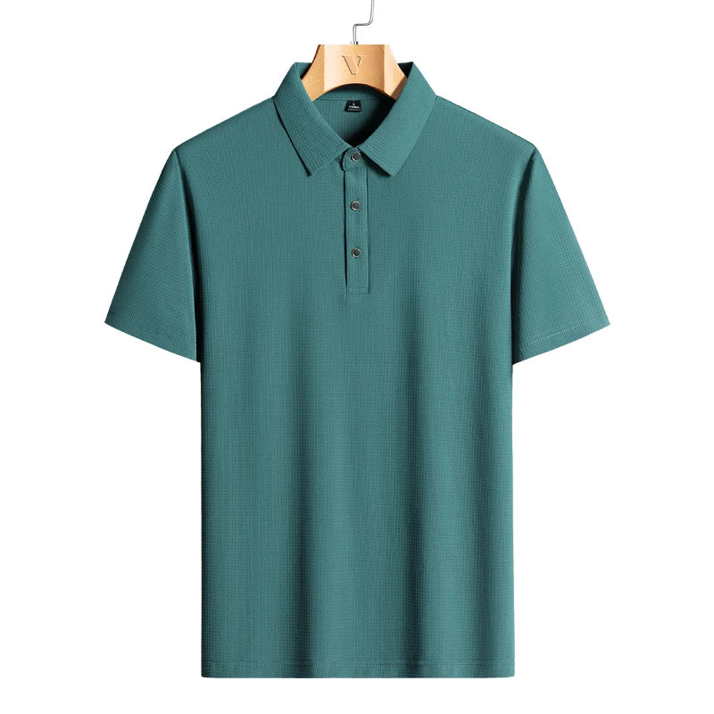 Men's Breathable Mesh Polo Shirt – Ice Silk Summer Top