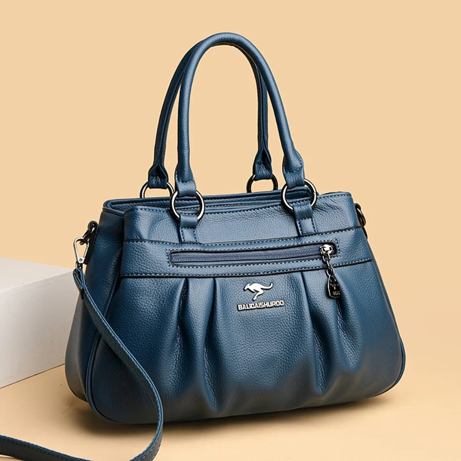Three Layers Luxury Casual Tote Women Bag Top Quality Pu Leather Ladies Hand Bags for Women Big Shoulder Crossbody Bags Sac New