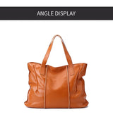 Women's Large Capacity Cowhide Handbag Female Retro Fashion Luxury Bags Ladies Real Natural Cow Leather Shoulder Bag for Lady