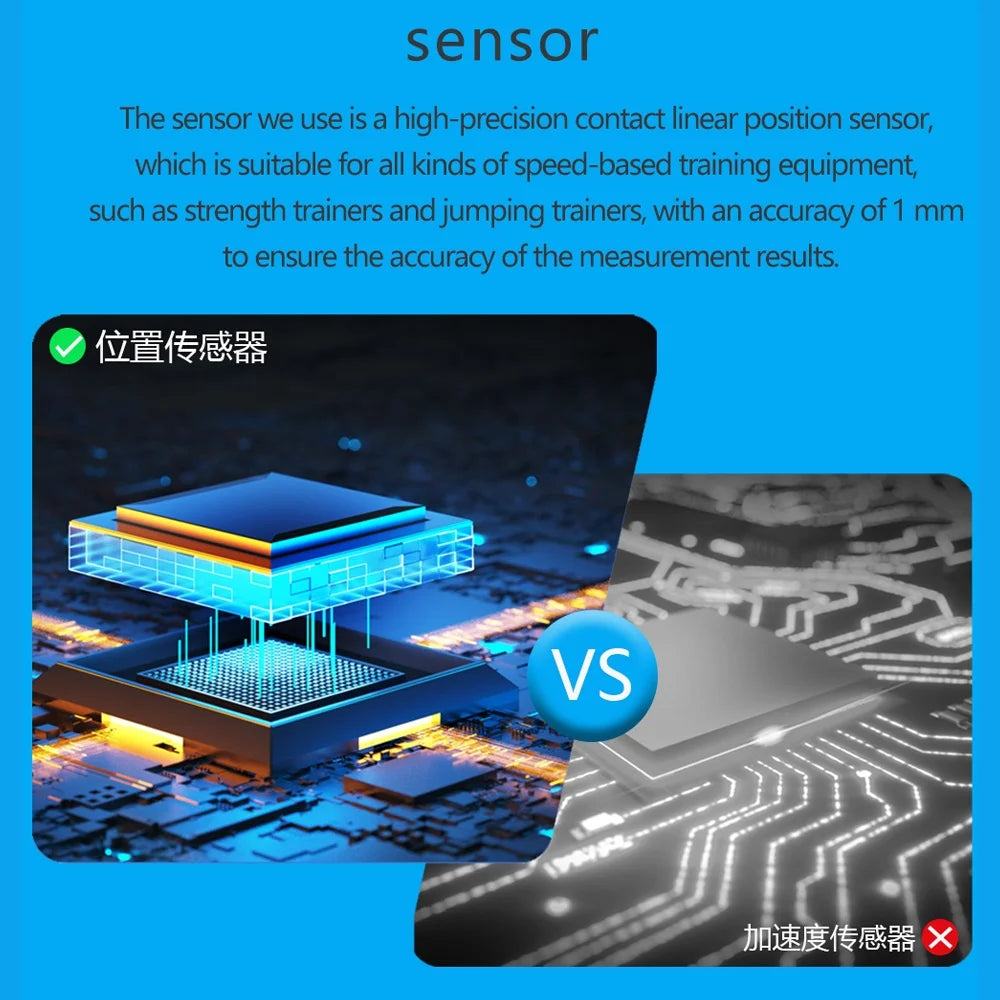 【Queling】 VBT Cube Linear Encoder Velocity Based Training VBT Sensor Rope Fitness Strength Training