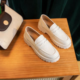AIYUQI Women's Suede Square-Heel Loafers | British Style