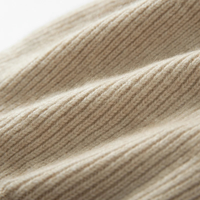 MERRILAMB 100% Cashmere Knit Beanie – Unisex Winter Hat