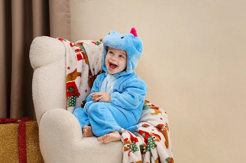 Plush Hooded Baby Winter Romper