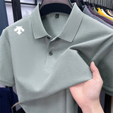 Men's Luxury Cotton Polo | Geometric Print Summer Shirt