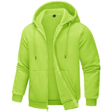 TACVASEN Men's Fleece-Lined Zip-Up Hoodie