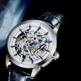 PAGANI DESIGN 2026 New Skeleton Men's Mechanical Watches Top Luxury Automatic Watch Men Blue Leather Waterproof Wrist watch Men