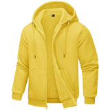 TACVASEN Men's Fleece-Lined Zip-Up Hoodie