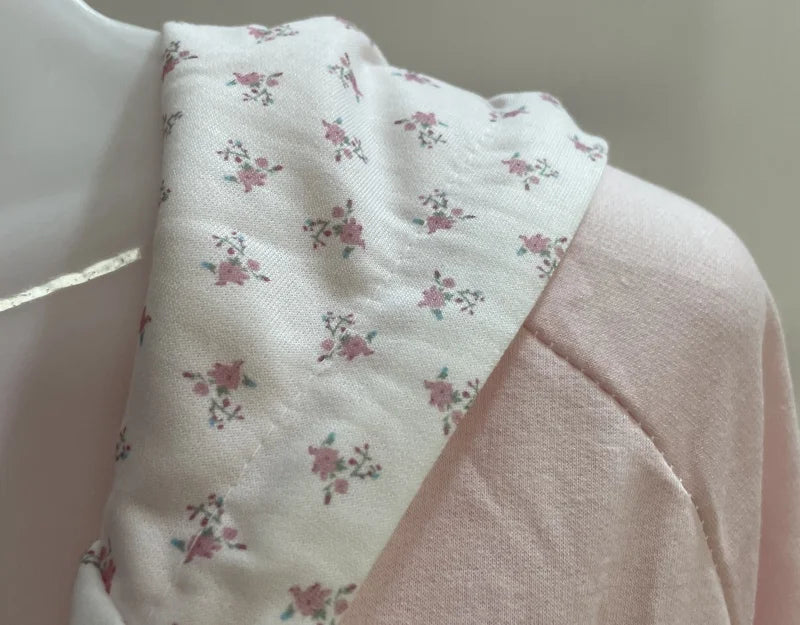 Women's Cat & Floral Print Zip-Up Hoodie