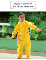 Kids Waterproof Dinosaur Raincoat – Hooded Jumpsuit