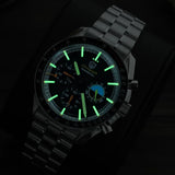 Watchdives WD1863 New Multifunctional Quartz Watch Black VK63 Sports Chronograph Watch Bubble Sapphire Waterproof 100 Wristwatch