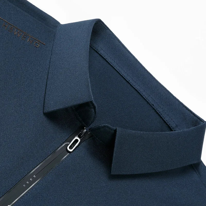 Men's Zipper Polo Shirt | Smart Casual All-Season