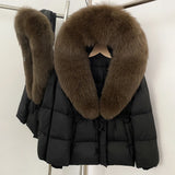 Premium Natural Fur Trim Down Jacket