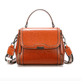 Cowhide Women's Tote Bag 2024 New Luxury Genuine Leather Shoulder Crossbody Bags High Quality Vintage Female Handbag 6241
