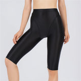 Women's Sheer Stretch Knee-Length Shorts