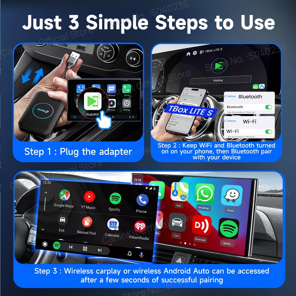 Carlinkit 5-in-1 Wireless CarPlay & Android Auto AI Box