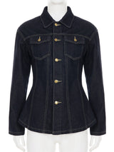 Y2K Vintage Patchwork Denim Jacket – Retro Streetwear Long-Sleeve Coat