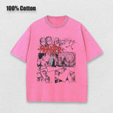 Anime Monster Washed Cotton Unisex T-Shirt