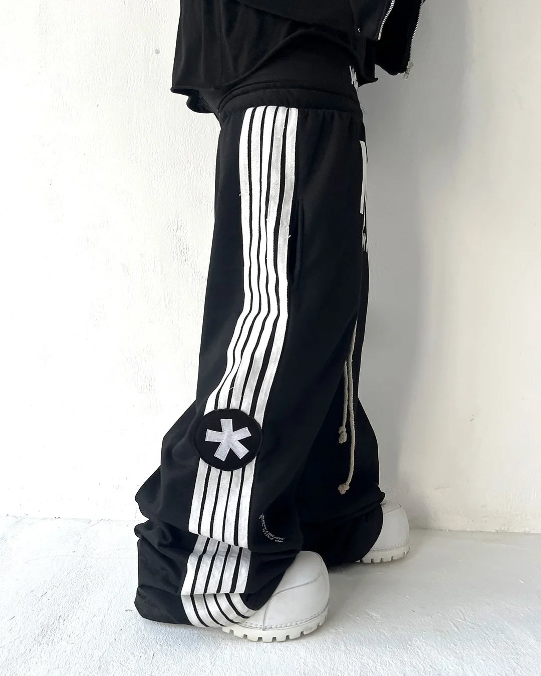 Y2K Gothic Striped Embroidered Streetwear Pants