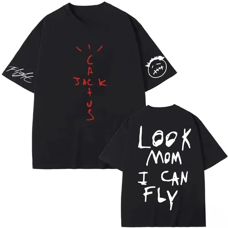 Cactus Jack Graphic T-Shirt — Men's & Women's Hip Hop Style, Summer 2026