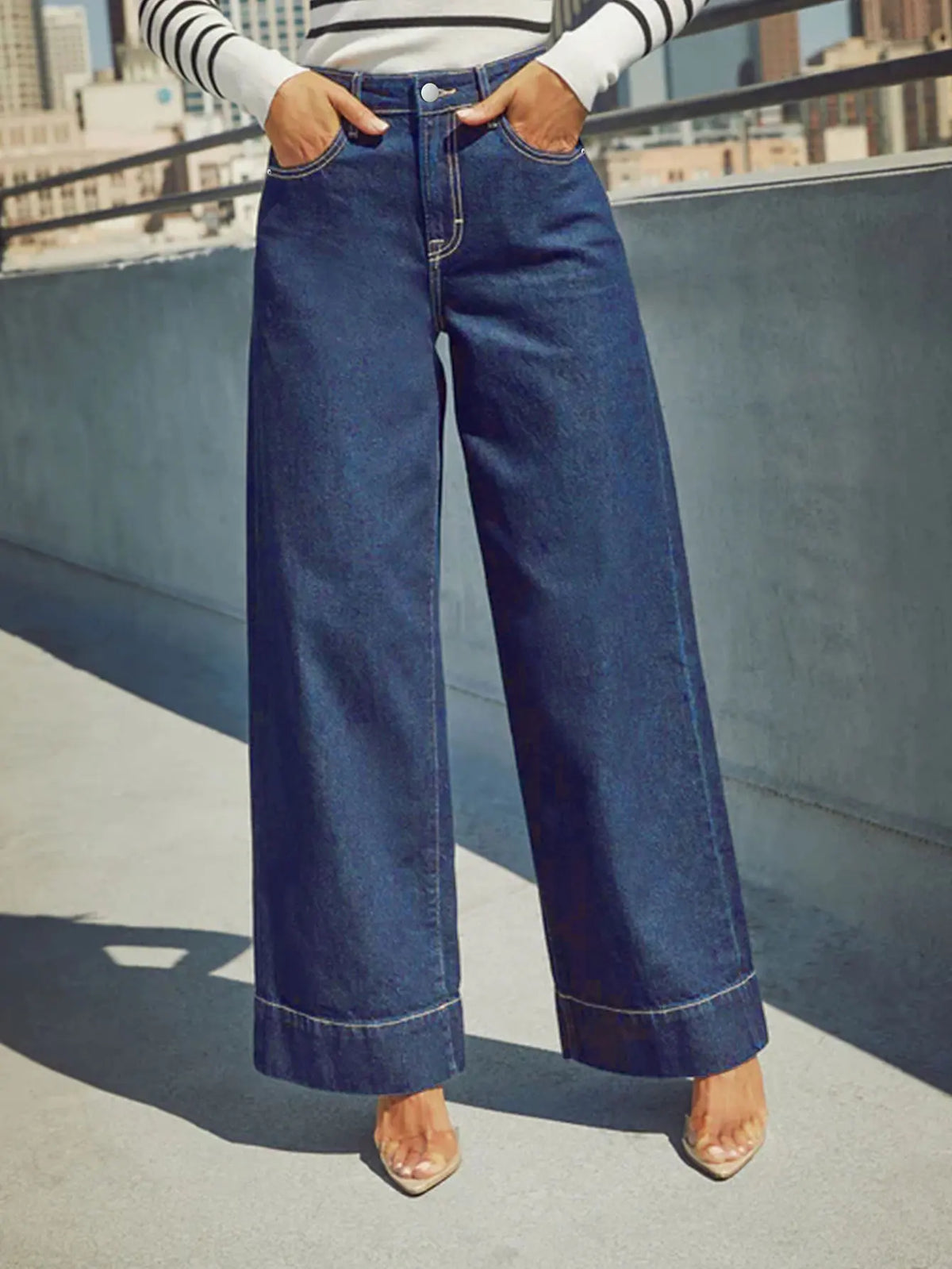 Classic High-Rise Wide-Leg Jeans