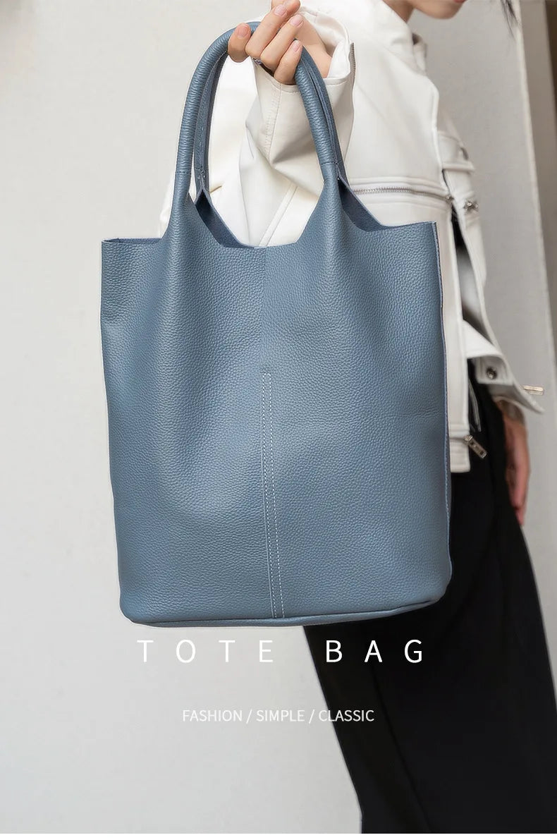 Luxury Soft Leather Bucket Bag | Large Women’s Shoulder Bag