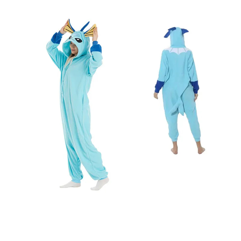 Pokemon Kigurumi Onesie Snorlax Eevee Squirtle Gengar Pijama Cosplay Costume Halloween Adult Anime Umbreon Pajamas